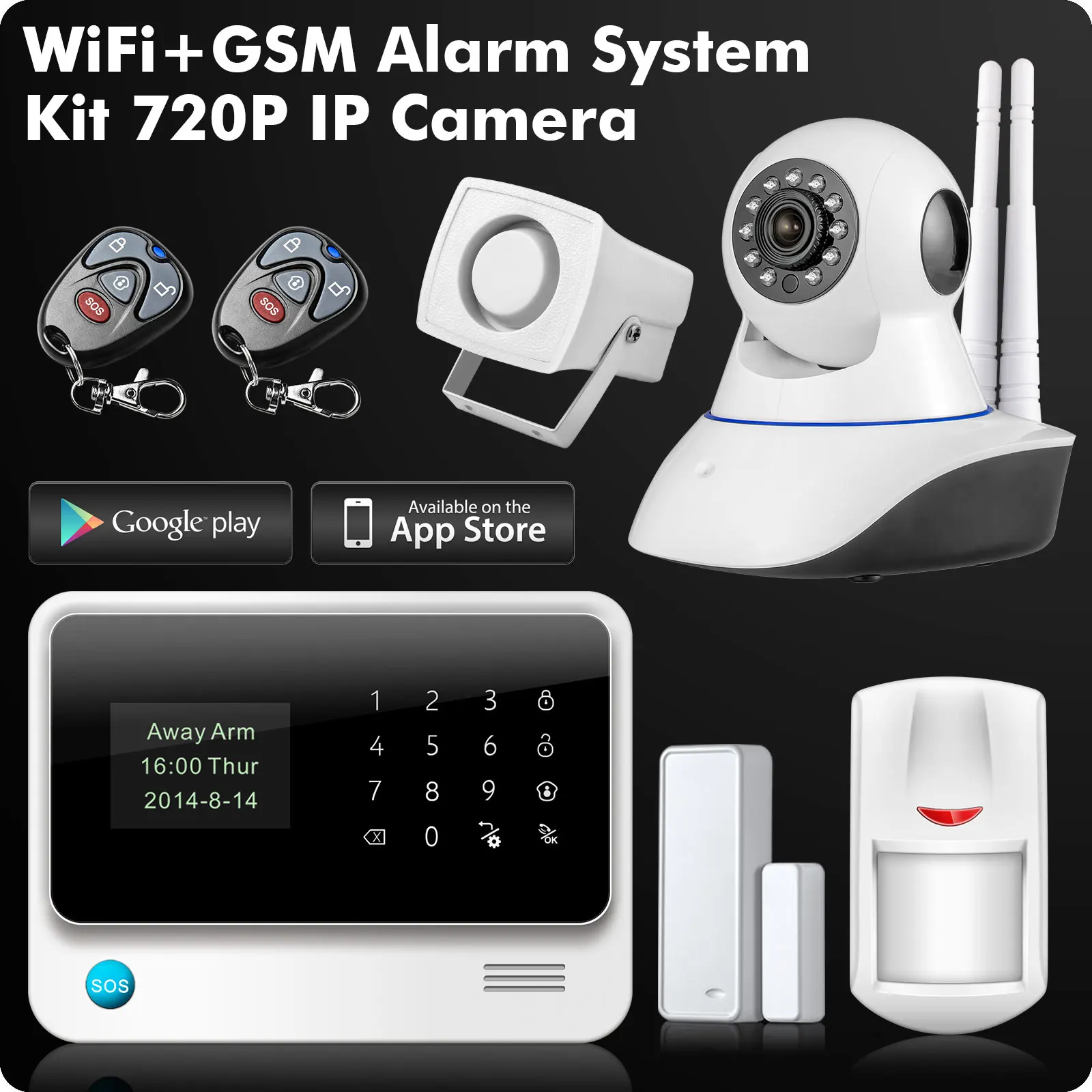 G90B 2.4G WiFi GSM GPRS SMS bezprzewodowy system alarmowy do domu IOS Android APP pilot zdalnego sterowania czujnik detektora G90B 2.4G WiFi GSM GPRS SMS bezprzewodowy system alarmowy do domu IOS Android APP pilot zdalnego sterowania czujnik detektora
