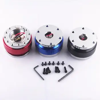 

1 Set Auto Car Steering Wheel Quick Release Kit Ball Bearing Steering Wheel Heighten Riser Adapter Car Refit Accessory (Black)