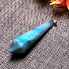 High quality natural rose quar tz moonstone crystal pendant rhombus pendulum pendants 45mm chakra pendule suspension healing 1
