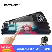 CRUZ 4G видеокамера на ОС андроид для автомобиля 1" поток зеркало заднего вида FHD 1080P ADAS видеорегистратор видео регистратор Авто регистратор Dashcam gps