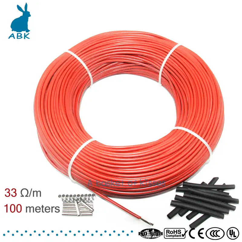12K 33ohm HRAG carbon fiber heating cable 5V 220V floor heating low