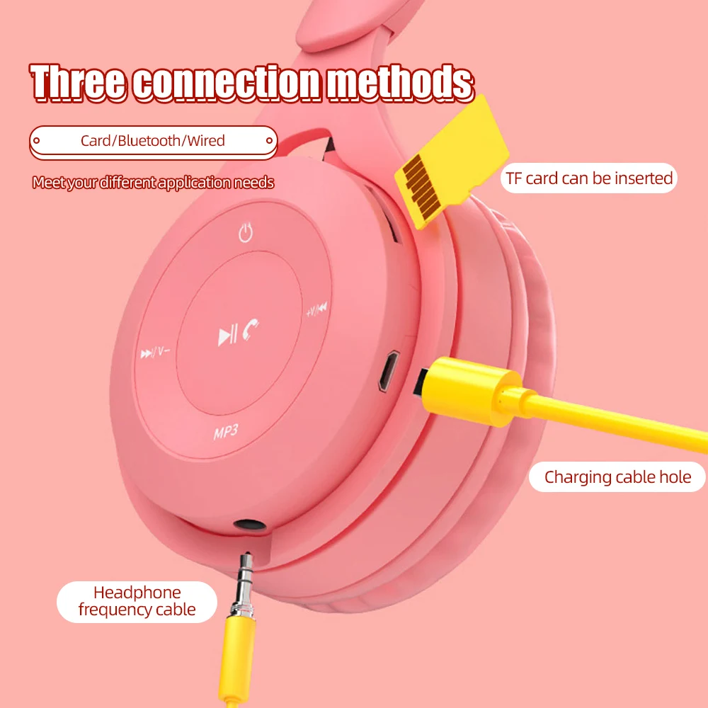  ACCEZZ 2020 NEW Design Wireless Bluetooth Headset Macaron Colorfully Series Y08 Subwoofer Mobile Phone Wireless Gift Headsets