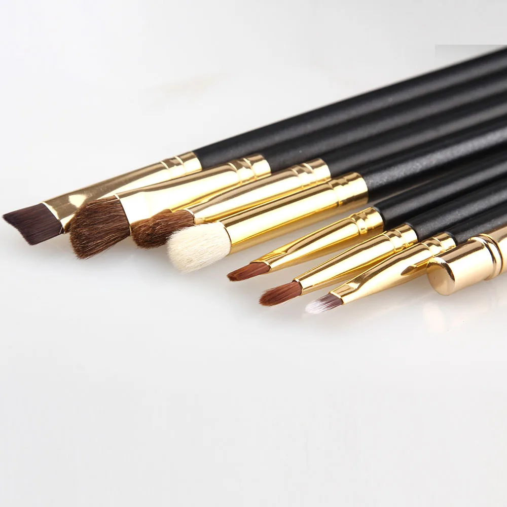 12pcs makeup brushes maquiagem powder eye shadow gold handle goat hair (2)