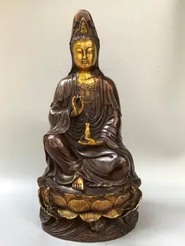 

wedding decoration Chinese collection of pure copper gilt Guanyin Bodhisattva ornaments praying for blessings and peace