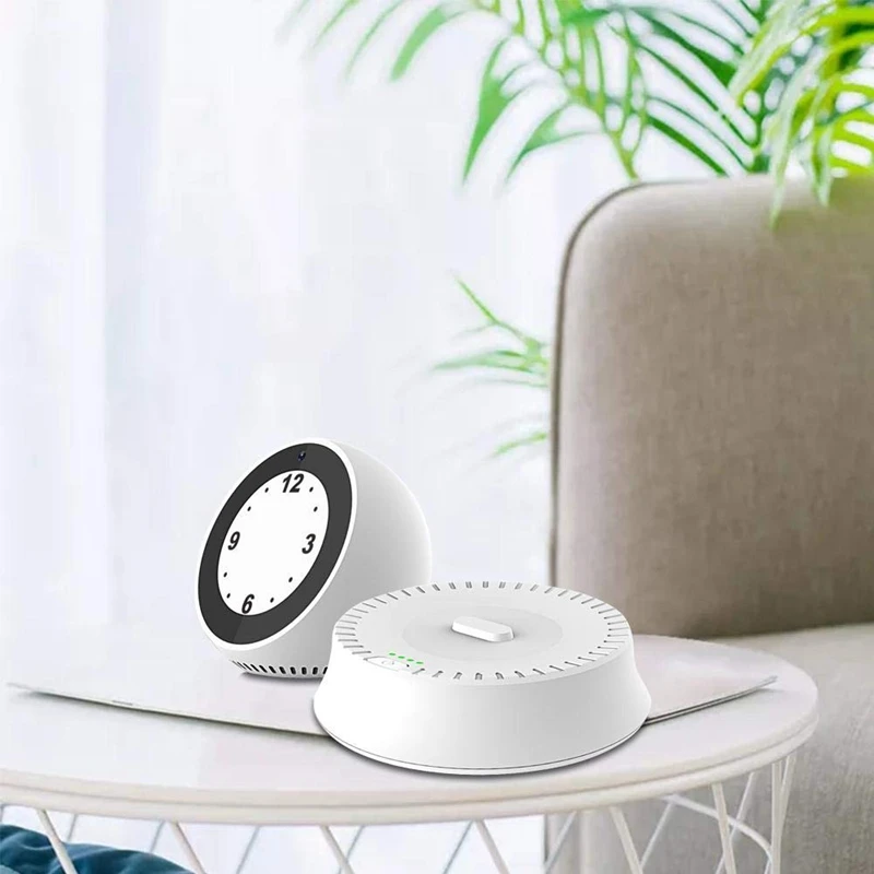 Элегантная круглая портативная стойка для батареи для Echo Spot 5200Mah (белый)