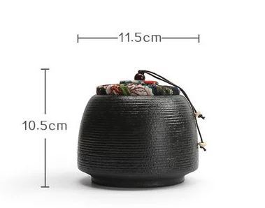 XMT-HOME черный ящик для хранения керамических чайных банок для tie guan yin/da hong pao/зеленая керамическая чайная коробка - Цвет: middle