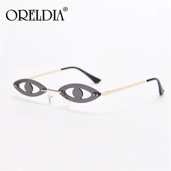 

Creative Steampunk Sunglasses Men's Hollow Eye Shape Rimless Sunglasses Fashion Ladies Retro Glasses Accessories 2020 Hot UV400