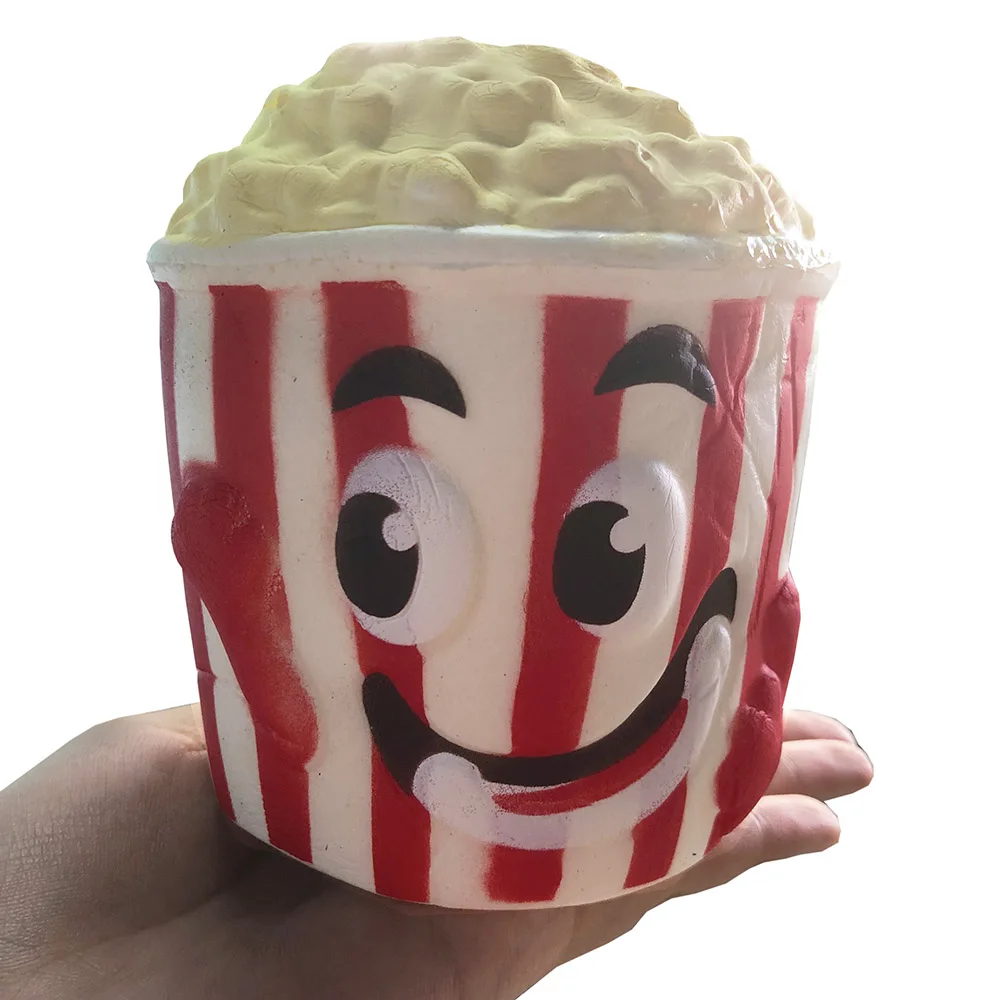 Jumbo мягкая Еда Ведро для попкорна Squishies крем ароматизированный медленно поднимающийся стресс облегчение Игрушка Дети День рождения Рождественский подарок 11*10 см