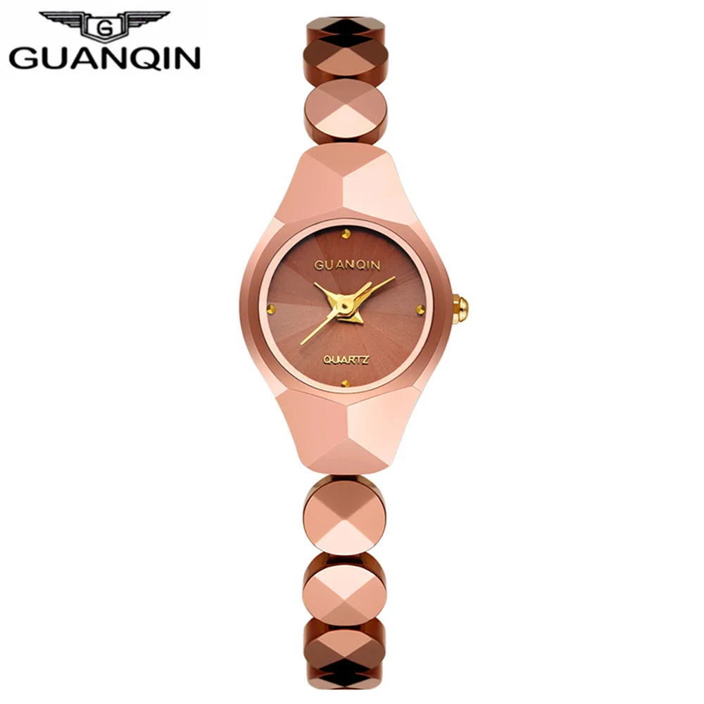 Relogio Feminino GUANQIN женские часы из вольфрамовой стали золотые Топ бренд модные
