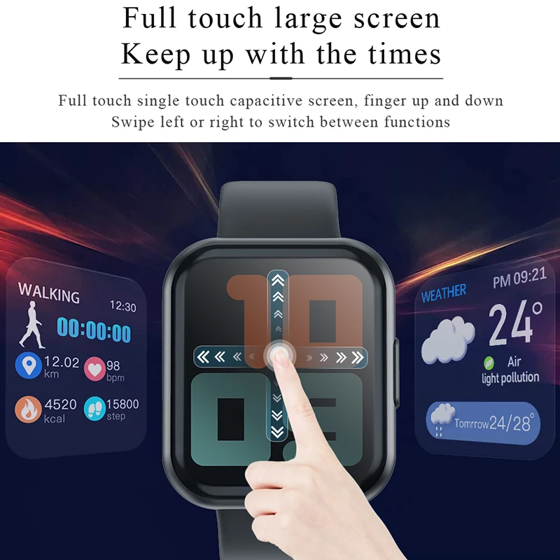 MKS6 Smartwatch IP67 Waterproof Wearable Device Bluetooth Pedometer Heart Rate Monitor Color Display Smart Watch For Android/IOS