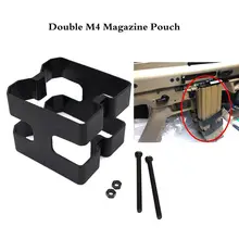 Duplo m4 compartimento malotes acoplador paralelo conector revista airsoft cartucho clipe para m4 m4a1 rifle espingarda arma acessórios