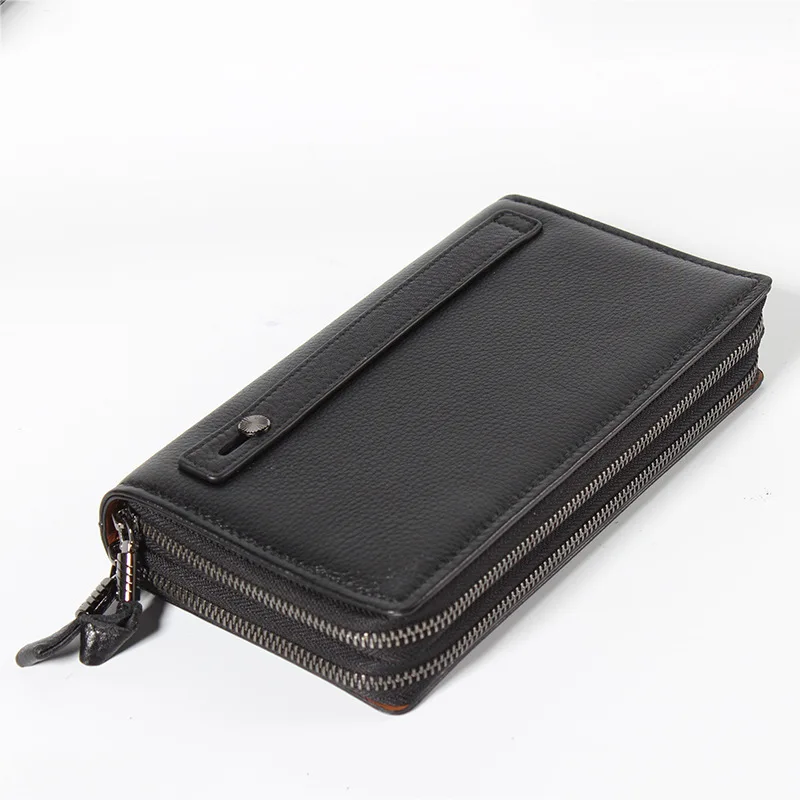 

MEN'S Handbag MEN'S Real-leather Bag Casual Clutch Full-grain Leather Natural Dumped Clutch Bag Business Large Capacity Wallet