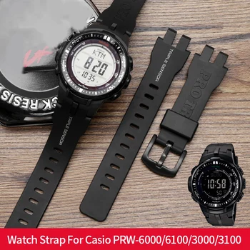 

Original Silicone Watch Strap For Casio PRW-6000/6100 Soft Watch Band For Casio PRW-3000/3100 Watch Bracelet For Casio G-shock