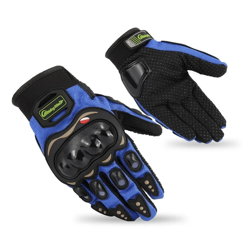 Probiker мотоциклетная Защитная перчатка мотоциклетная гоночная защита из углеродного волокна для мотокросса мужская велосипедная защита Guante летняя - Цвет: Blue