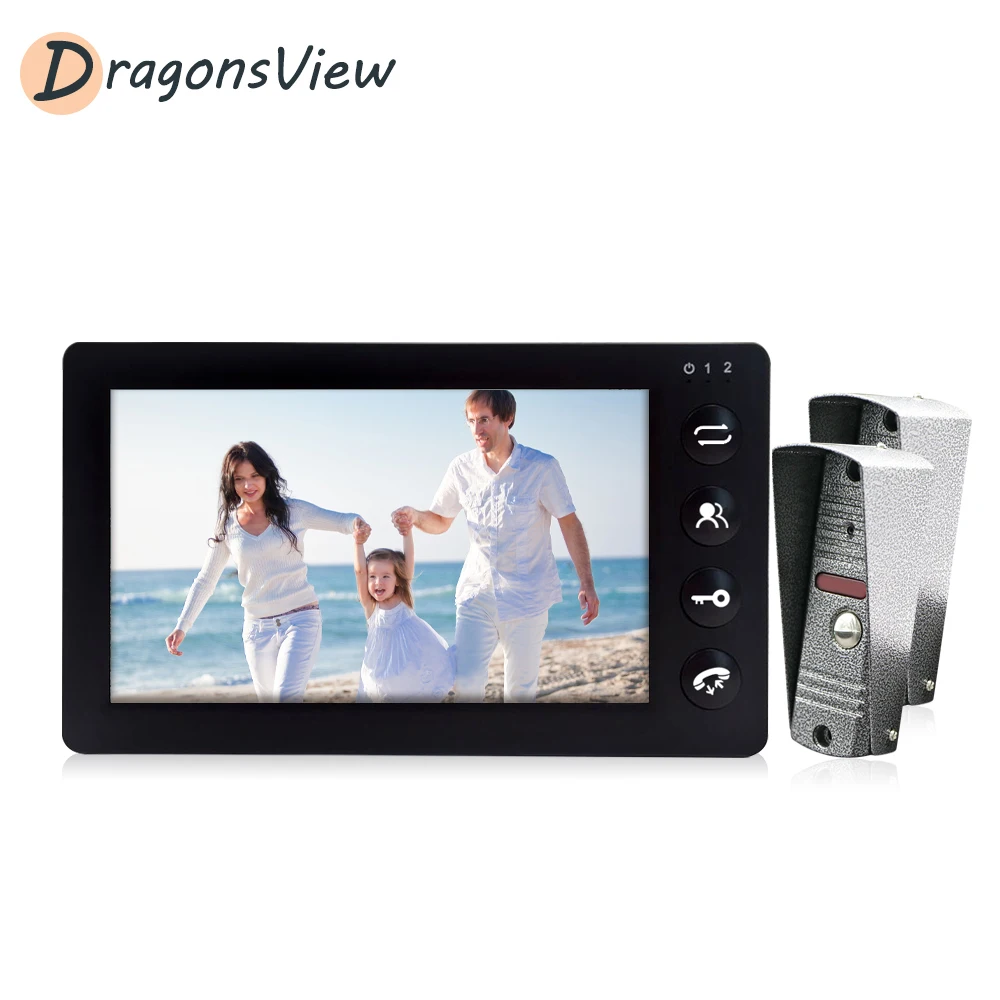 Система Проводной видеодомофона DragonsView 7 дюймов визуальный домофон дверной