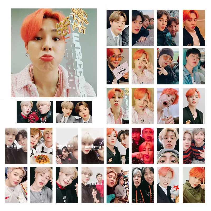 

Kpop Bangtan Boys Jungkook V Photo selfie Photo Cards Poster Photocard Lomo Card Photo selfie