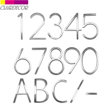 12cm Silver House Number Sign 0 9 Alphabet Letters 5 Inch Dash Slash Signage Home Door Numbers Outdoor Address Numeros Puerta Aliexpress Home Improvement