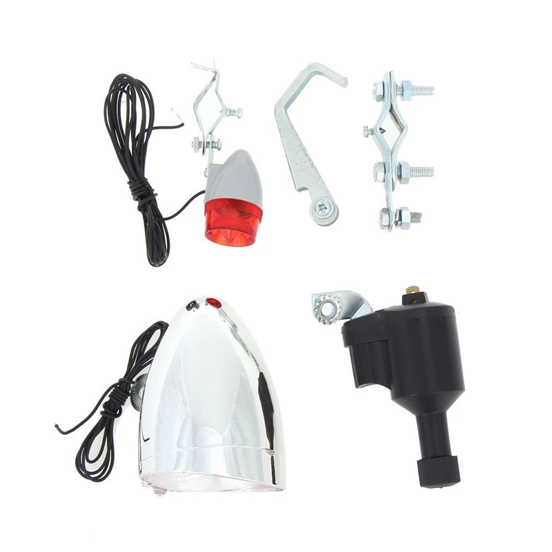 Bike Light Bicycle Motorized Friction Dynamo Generator Head Tail 6V 3W Acessories | Спорт и развлечения