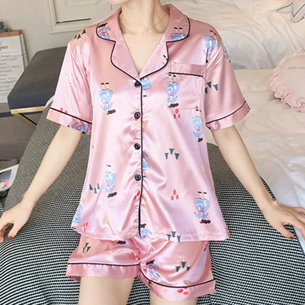 KANCOOLD, женский китайский стиль, сексуальная ночная одежда, халат с v-образным вырезом, высокое качество, короткий рукав, пижама, Шелковый комплект, сексуальный домашний халат