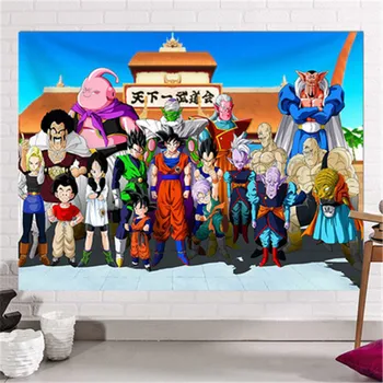 

Dragon Ball Super Saiyan Poster Printing Tapestry Living Room Background Wall Dossal Action Figure CartoonDecorative Cloth X2586