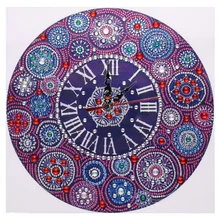 Aliexpress - X37E Wall Clock 5D Cross Stitch Kits Craft Mandala Shaped Diamond Number Kit Sewing Stitch Painting for Arts Craft