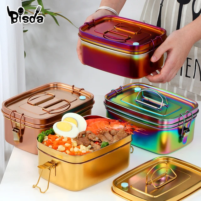Double Stainless Steel lunch box for kids japanese snack box insulated lunch  container food storage containers for hot food - AliExpress