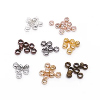 

500PCS Copper DIY Jewelry Making Finding Nickel-Free Positioning Scattered Beads Partition Pipe Fixed Necklace Beaded Accessory