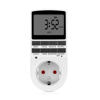 

Power Socket Timer Switch Outlet Time Clock EU Digital Socket Timer Weekly Programmable Plug Socket Timer