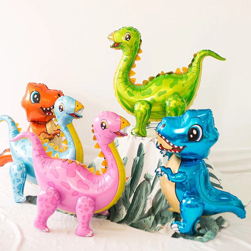 1 шт большой 4D шагающий динозавр Фольга воздушные шары для мальчиков воздушные шарики в виде животных, Детские с рисунками динозавров День рождения из фильма «Парк Юрского периода»; декоративный шар
