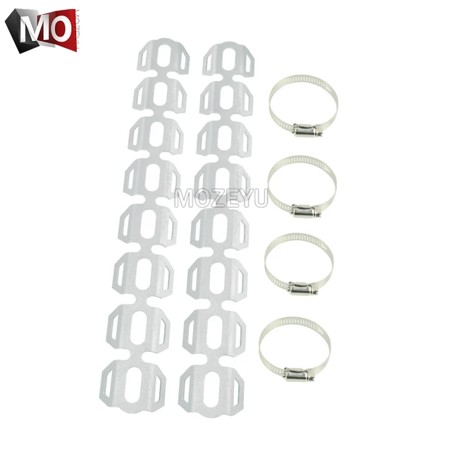Motorcycle Exhaust Pipe Header Wrap Water Cooled Heat Shield Guard Cover For BMW R1250GS R1150GS Adventure R1100GS R100GS F800GT Silver