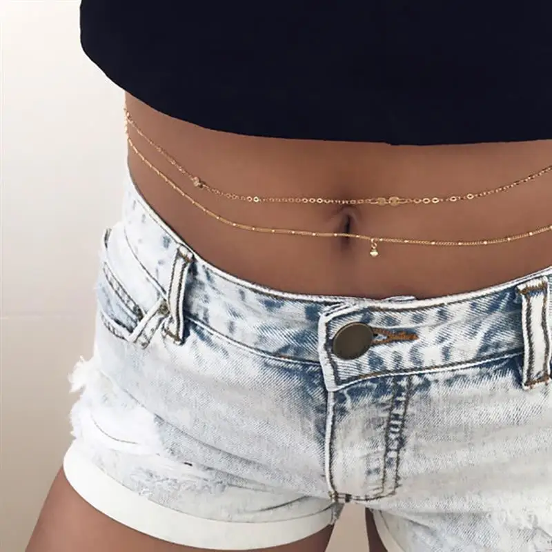 Women Multipurpose Waist Chain Fashion Bead Adjustable Belly Chain Body