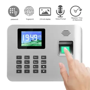 

2.8Inch Screen Smart Induction Fingerprint Time Attendance Machine Time Clock 100-240V EU, US, UK, AU(Optional)