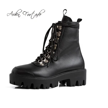 

Arden Furtado Fashion Women's Shoes spring Winter Elegant Ladies white Boots Women's ankle Boots Cross tied matin Boots 40 new