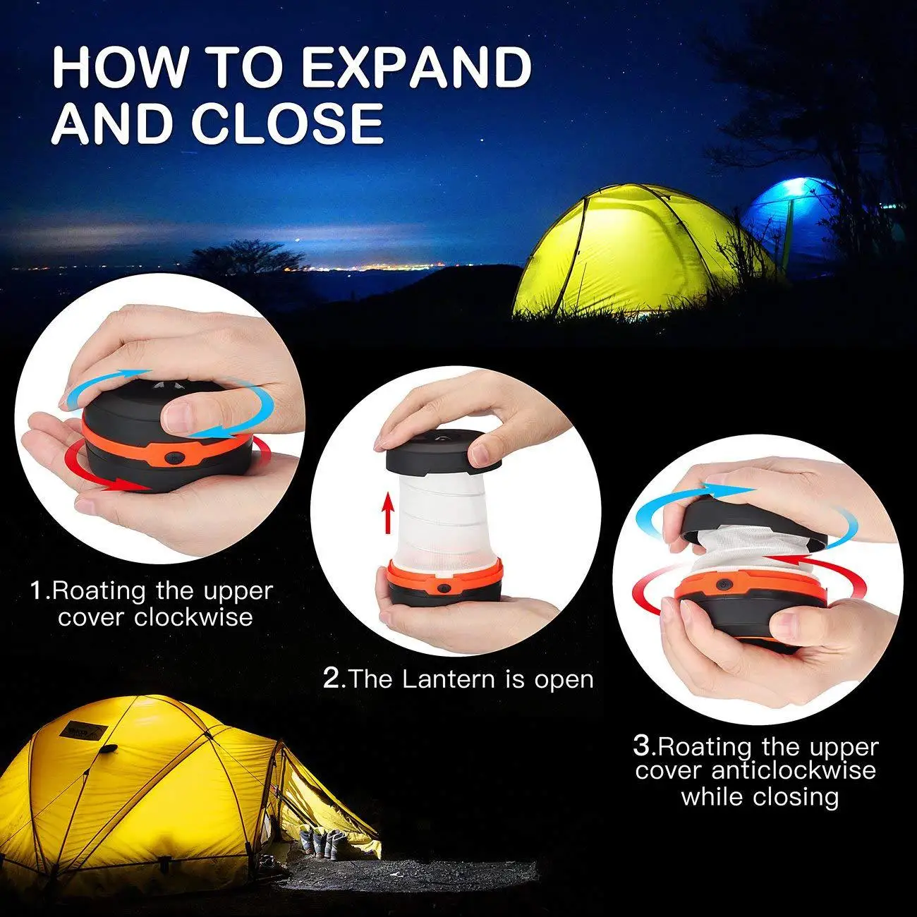 

Guangzhou LED Tent Light Retractable Camping Lamp Small Lantern Spring Light Outdoor Emergency Light