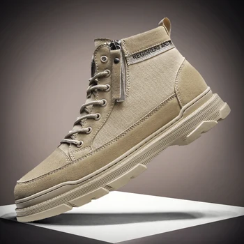 

Work Boots For Mens Comfortable Men Leather Casual Sneakers Outdoor Men Tactical Military Boots Designer Low Boots Men