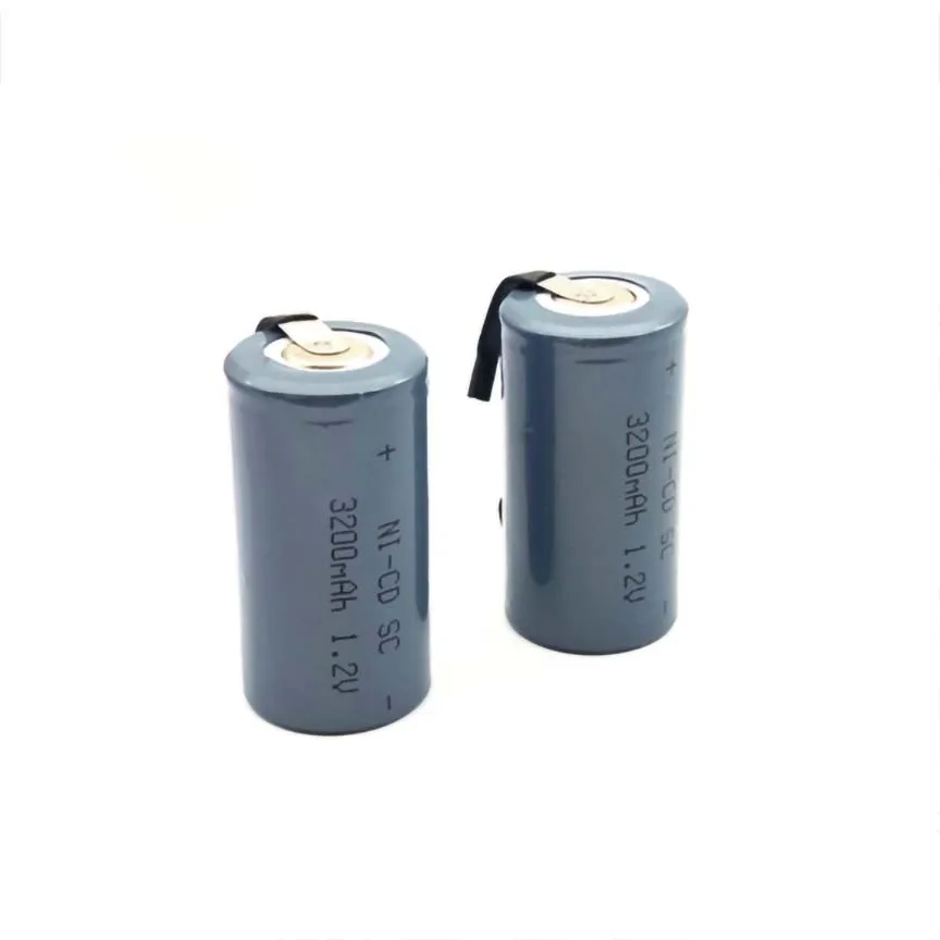

High Quality 8Pcs Silver Color 1.2V 3200mAh Rechargeable Battery Sub C Ni-CD Can Be Replacement Battery With Tab An Extension