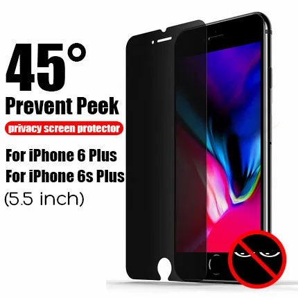 For iPhone 6 6s Plus 200D антишпионское закаленное стекло для iPhone 6, 6 S, 7, 8 Plus, X, Xs, Max, XR, защита экрана, Защитное стекло для iPhone 11 Pro Max - Цвет: For iPhone 6 6s Plus