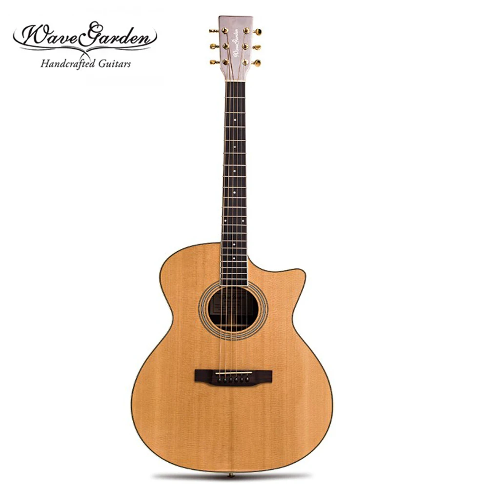 Professional 41 inch Acoustic guitar All Solid wood Spruce top musical Stringed instruments steel string guitarra china handmade
