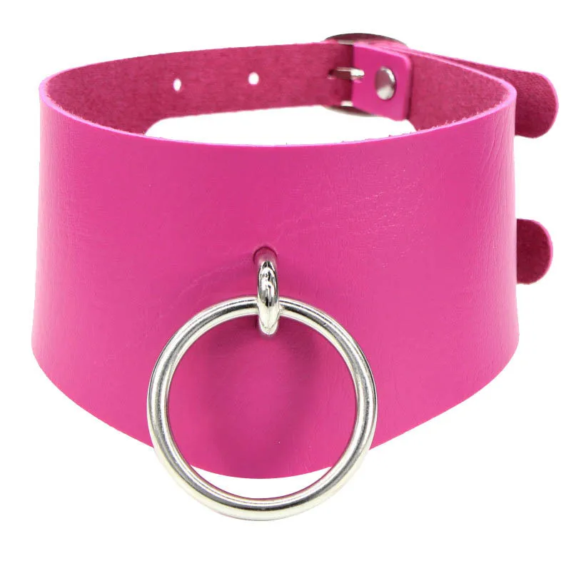 Punk Gothic Leder Choker Halskette Anhänger Gürtel Kragen Nackenband Goth Halskette Frauen Mädchen Rock Schmuck Geschenk 7