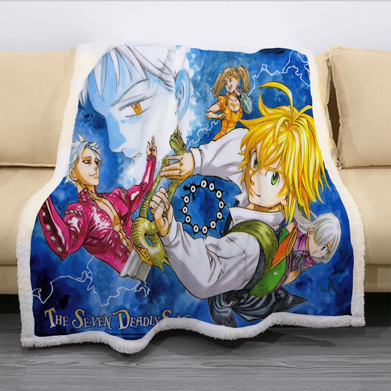 2020 NEW The Seven Deadly Sins Blanket 3D Print Sherpa on Bed Kids Girl Flower Home Textiles Dreamlike Style 03 | Дом и сад