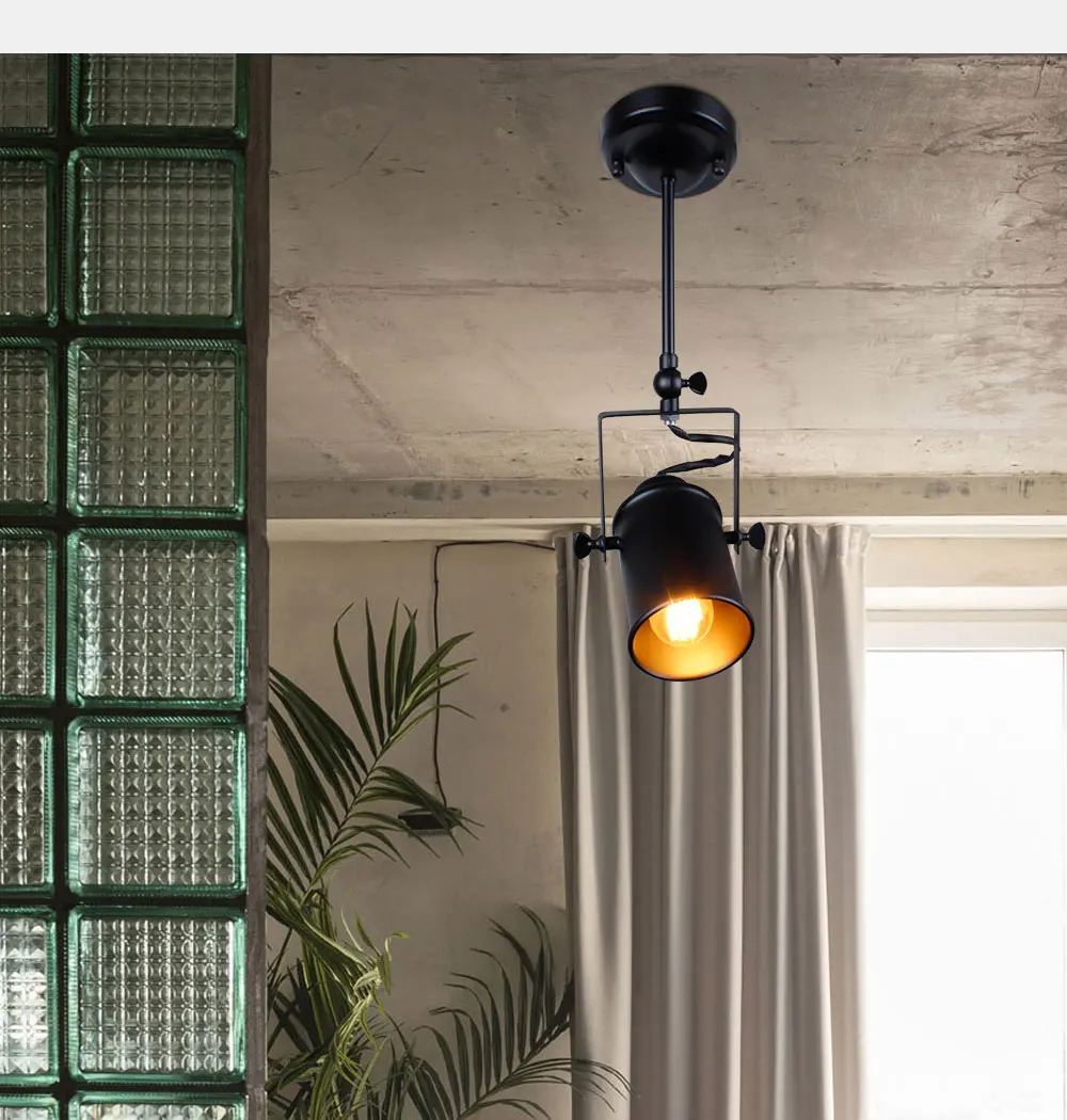 Luzes de Teto Lâmpada de Teto Industrial do Vintage Iluminação de Teto Retro Tubulação Pendurada Corredor Restaurante Loja Decoração E27 4 Luzes de teto