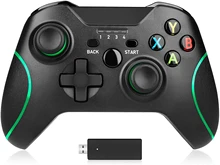 Controlador de jogo sem fio do controlador 2.4ghz com receptor para xbox um/x/s/ps3/pc win 10 controle remoto gamepad joystick vibração dupla