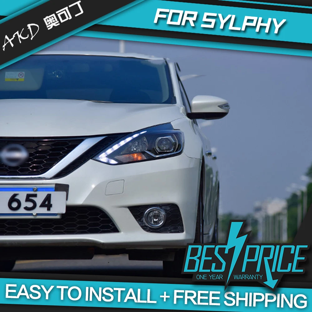 Автомобильный Стайлинг фара чехол для Nissan Sylphy фары- Sentra X-Trail светодиодный задний фонарь светодиодный DRL H7 D2H Hid Ангел глаз Bi Xenon