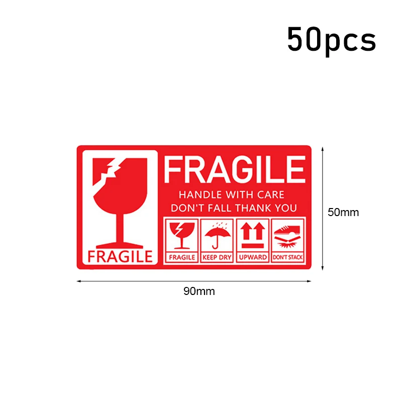 Fragile Warning Label Stickers Logistics Accessories Hazard The Goods  Handle With Care Warning Labels Express Label Adhesive 