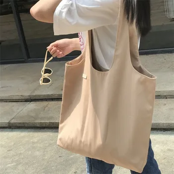 

2020 new simple canvas bag women's shoulder bag large capacity casual wild modern portable ladies tote