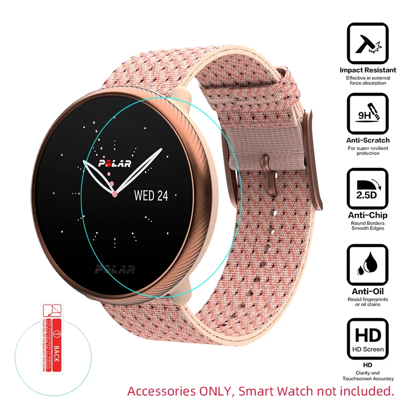 

Tempered Glass Clear Protective Film Guard For Polar Ignite 2 Watch Ignite2 Sport Smartwatch Screen Protector Cover Protection