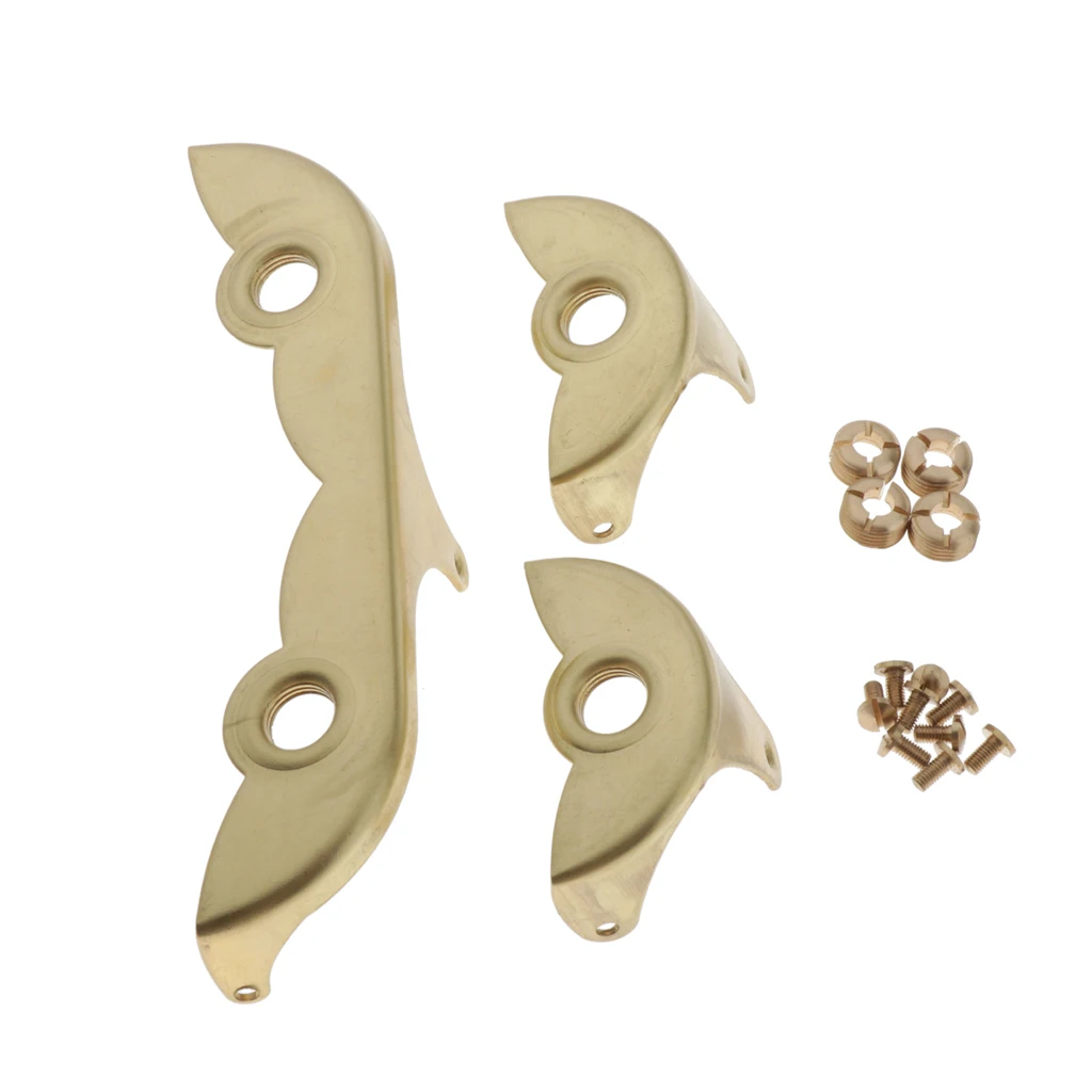 Baritone Sax Key Guard Set w/ Screws Copper Instruments Sax Accs Gold Color