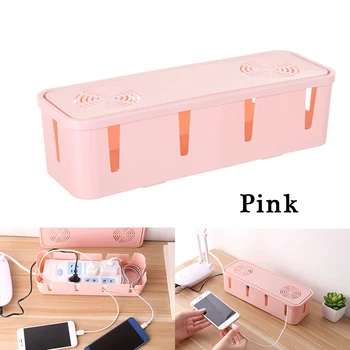 

Plastic Box Cable Extension Cord Wire Organizer Desktop Gadget Power Socket Storage Bin Mobile Charger Electrical Holder