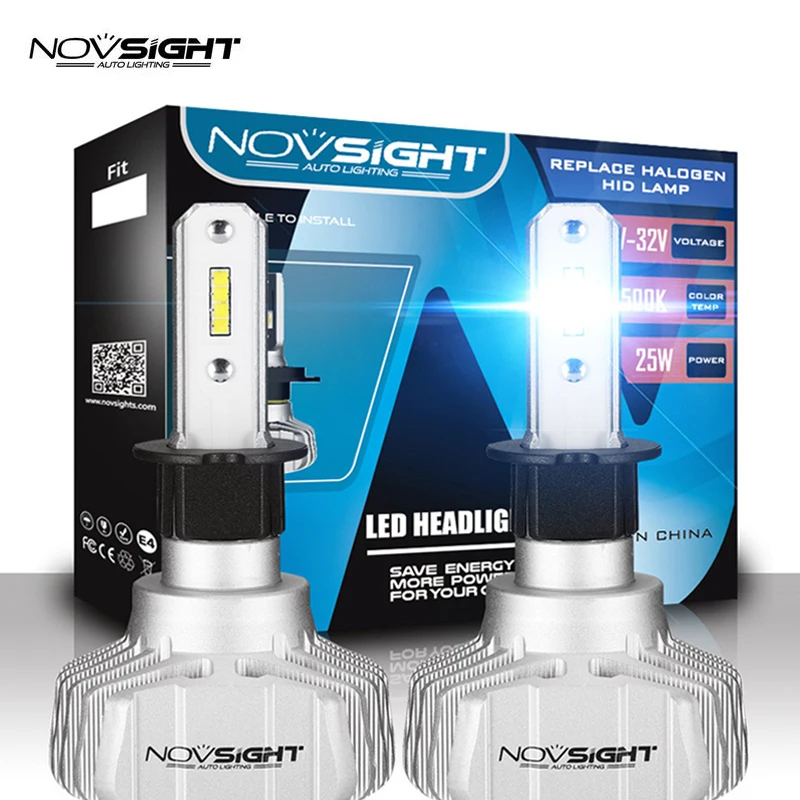 NOVSIGHT h7 светодиодные лампы h4 автомобилей головной светильник H1 H3 h11 H8 H9 HB3 9005 HB4 9006 светодиодные фары 6500K 10000LM 50 Вт Авто противотуманных фар с возможностью креативного Светильник лампы