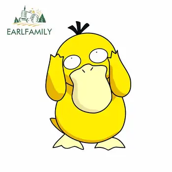 

EARLFAMILY 13cm x 8.9cm for Psyduck Pokemon Car Stickers Custom Printing Occlusion Scratch DIY Waterproof Decal for Vehicle